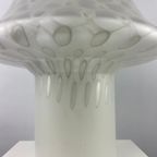 Large White Glass Peill And Putzler Mushroom Table Lamp Xl 1970 thumbnail 10