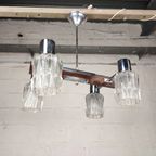 Vintage Hanglamp Chroom & Hout thumbnail 2