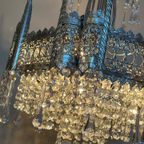 Murano Teardrop Kroonluchter Transparant Chrome Frame Oriëntaals thumbnail 16