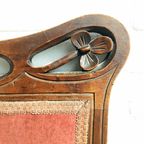 Antieke Modernisme Stoel / Spaanse Art Nouveau Stoel (ca1890) / Modernismo Chair thumbnail 5