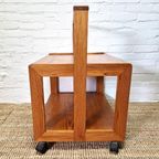 Vintage Scandinavische Grenen Barcart Serveerwagen thumbnail 4