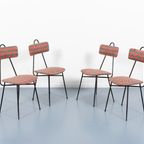 Set Of 4 Sculptural Italian Chairs / Eetkamerstoelen, 1960’S thumbnail 2