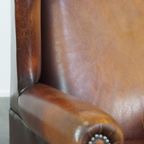 Comfortabele Schapenleren Oorfauteuil Met Een Geweldig Patina thumbnail 10