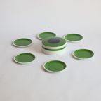 Space Age Green Melamine Nesting Dishes, Japan 1970S thumbnail 7