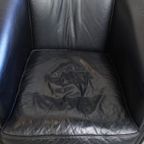Prachtige Set Van 2 Zwarte Engelse Stijl Rundleren Clubfauteuils Met Een Tijdloos Design thumbnail 5