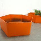 Oranje Kunststof Bloembak Plantenbak thumbnail 4