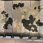 Vintage Japans Handbeschilderd Kamerscherm / Roomdivider thumbnail 10