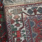 Subtiel Vintage Oosters Vloerkleed Met Onder Andere Rode En Grijze Kleuren 186x119cm thumbnail 7