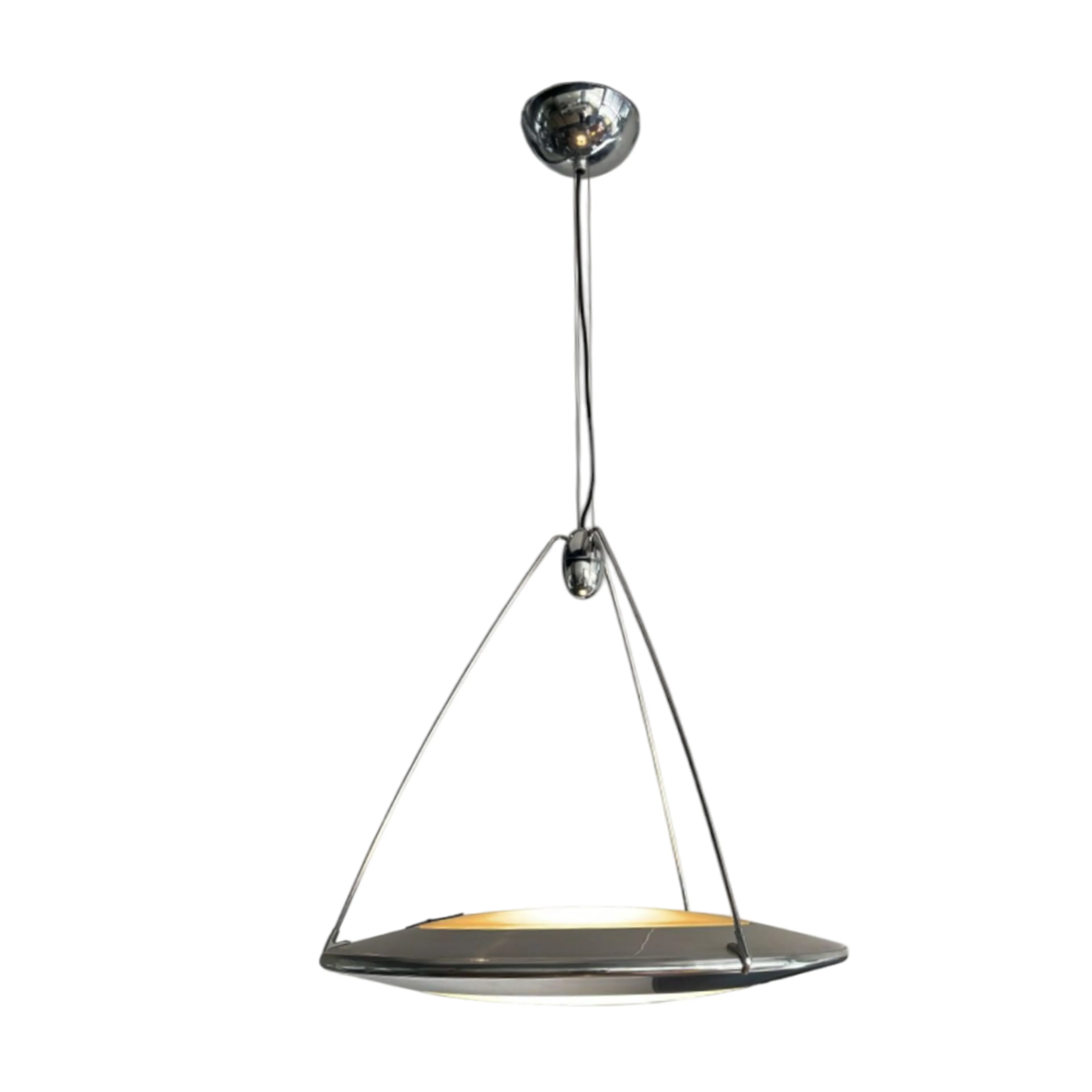 Hanglamp Glas Zilverkleurig bij Reliving