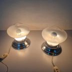 Een Paar Mazzega Murano Tafel Lampen Vintage Design thumbnail 3