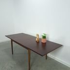 Palissander Fineer Uitschuifbare Eettafel Vintage thumbnail 12