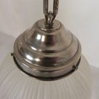 Art Deco Hanglamp Met Ronde Bol Met Geometrische Patronen, Jaren 30 thumbnail 15