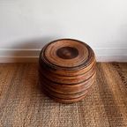 Rotan Bamboe Kruk Bijzettafel Vintage Crespi Stijl thumbnail 6