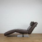 Adjustable Leather Italian Lounge Chair For Natuzzi thumbnail 2