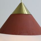 Vintage Metalen Hanglamp - Honsel Leuchten, Jaren '70 Rood, Goud | 01172 thumbnail 12