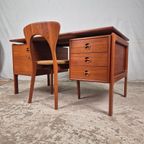 Arne Vodder, G.V. Møbler Vintage Jaren 60 Deens Bureau Teak thumbnail 23