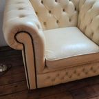 Set Van 2 Leren Fauteuils Chesterfield Stijl thumbnail 8