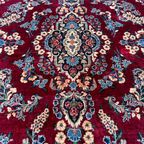 Xl Perzisch Kerman Vloerkleed Handgeknoopt 270X365Cm Vintage Tapijt - Rood Blauw Roze - Reliving thumbnail 8