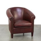 Nette Hoogwaardige Rundleren Clubfauteuil In Klassiek Engelse Stijl thumbnail 2