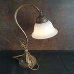 Vintage – Bureaulamp – Tafellamp -Bedlamp – Opaline Kap thumbnail 4