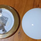 1 X Vintage Goud En Melkglas Plafondlamp thumbnail 4