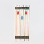 Large Wall Mounted Slatted Coat Rack 1960S thumbnail 2