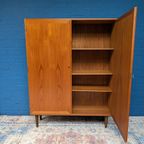 Vintage Kledingkast, Ontwerp Van Kai Winding Voor P. Jeppesen Møbelfabrik, Jaren 60 thumbnail 6