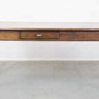 Geweldige Antieke Franse Eetkamertafel Van Eikenhout Uit Vroeg 19e Eeuw Met 2 Lades thumbnail 8