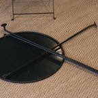 Vintage Donkergroene Metalen Bistroset thumbnail 5