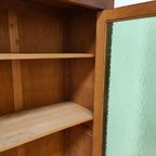 Vintage Antieke Boekenkast Wandkast Servieskast Kast Vitrinekast. thumbnail 13