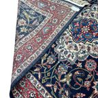 Handgeknoopt Perzisch Kashan Vloerkleed 195X290Cm - Vintage Wol Tapijt - Donkerblauw Rood - Relving thumbnail 12