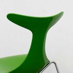 Set Van 2 Groene Delfy Stoelen - Gino Carollo Voor Ciacci Kreaty Italy 2000S thumbnail 2