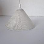 Vintage Pilastro Hanglamp Geperforeerd Metaal Wit. thumbnail 8