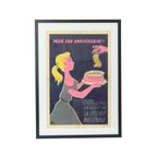 Vintage Ingelijste Poster Loterie Nationale France Fifties Reclame M. Pineau thumbnail 8