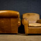 Set Of Leather French Clubchairs thumbnail 6