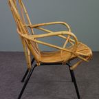 Zeer Zeldzame Dutch Design Rotan Fauteuil, 1960 thumbnail 4