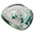 Kristalunie Maastricht - Max Verboeket - Geslingerde Kleuren Van Helder Glas Met Groen - 60's thumbnail 3