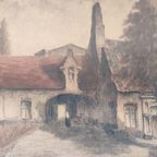 George Lammens - Pastel - Begijnhof Brugge thumbnail 3