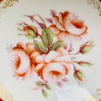 Vintage Xl Limoges Bonbonnière Bloemen Robijnrood Bladgoud 1970’S thumbnail 4