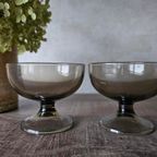 Luminarc France Vintage Rookglas Ijscoupes Cocktail Glas thumbnail 2