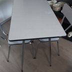 Keukenset Formica Witte Stoeltjes En Tafel Jaren'60 thumbnail 8