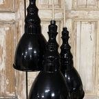 Zwart Metalen Hanglampen (3x), Design. thumbnail 2