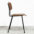 Vintage Gispen Stoelen Met Plywood Zittingen. thumbnail 3
