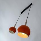 Vintage Oranje Eye Ball Luster / Hanglamp Met 2 Lichtpunten thumbnail 2
