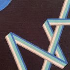 Schilderij Gemaakt Uit Wol, Abstracte Kunst, In Aluminium Lijst thumbnail 9