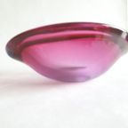 Vintage Murano Glas Asbak Roze Blauw thumbnail 2