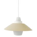 Vintage Hanglamp Jaren 60 Metaal Opaline Louis Kalff Stijl Retro thumbnail 3