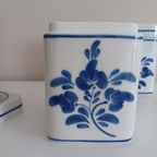 Viana Do Castelo. Portugees Keramiek. Handgeschilderde Voorraadpotten. 50-60 Blauw-wit thumbnail 5