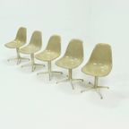 Set Of 5 La Fonda Dining Chairs By Charles & Ray Eames For Vitra Herman Miller 1970s thumbnail 7