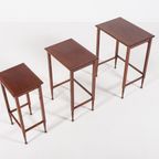 Swedish Modern Nesting Side Tables From Nordiska Kompaniet, 1950S thumbnail 3